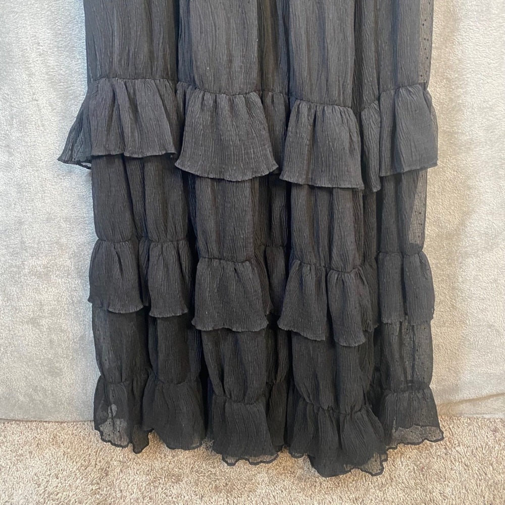 ASTR the Label Tiered Maxi Dress Womens Large Dark Coquette Romantic Whimsigoth - Picture 4 of 8